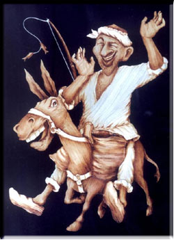 Ходжа Насреддин ловко обманул осла...